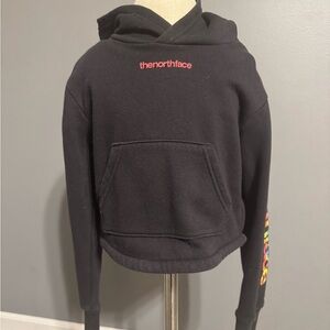 The North Face Kids Black Hoodie with Red Logo